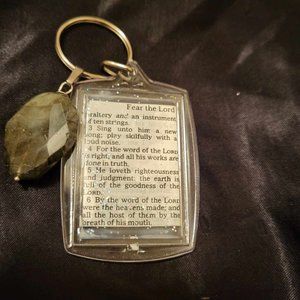 Bible Scripture Keychain with Beautiful Pendant